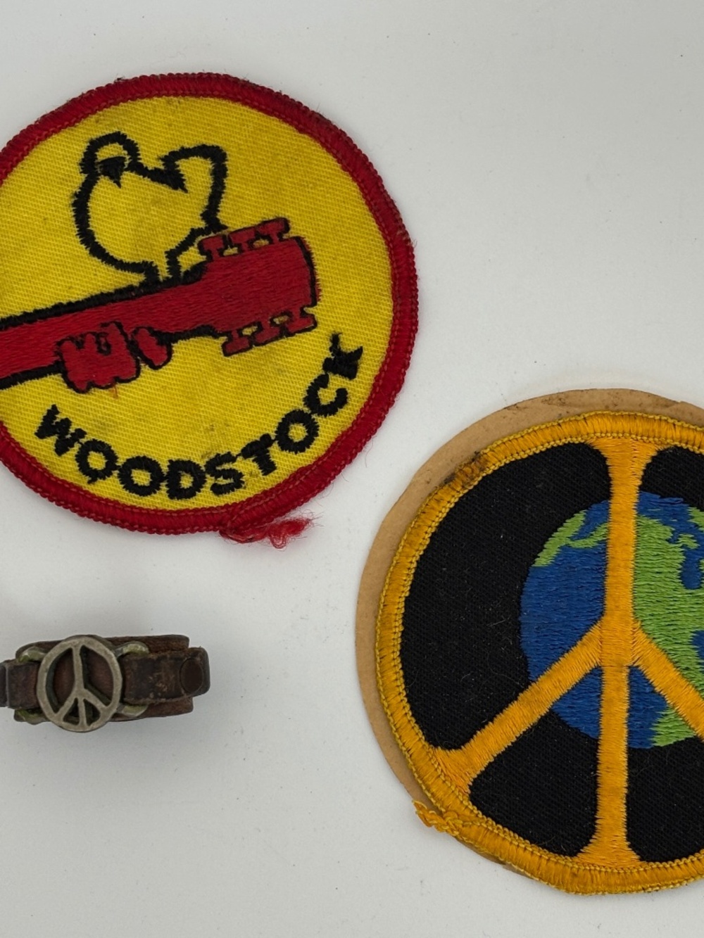 Vintage 1970s Atlanta ‘Hippie’ Leather Ring and Jeans Patches